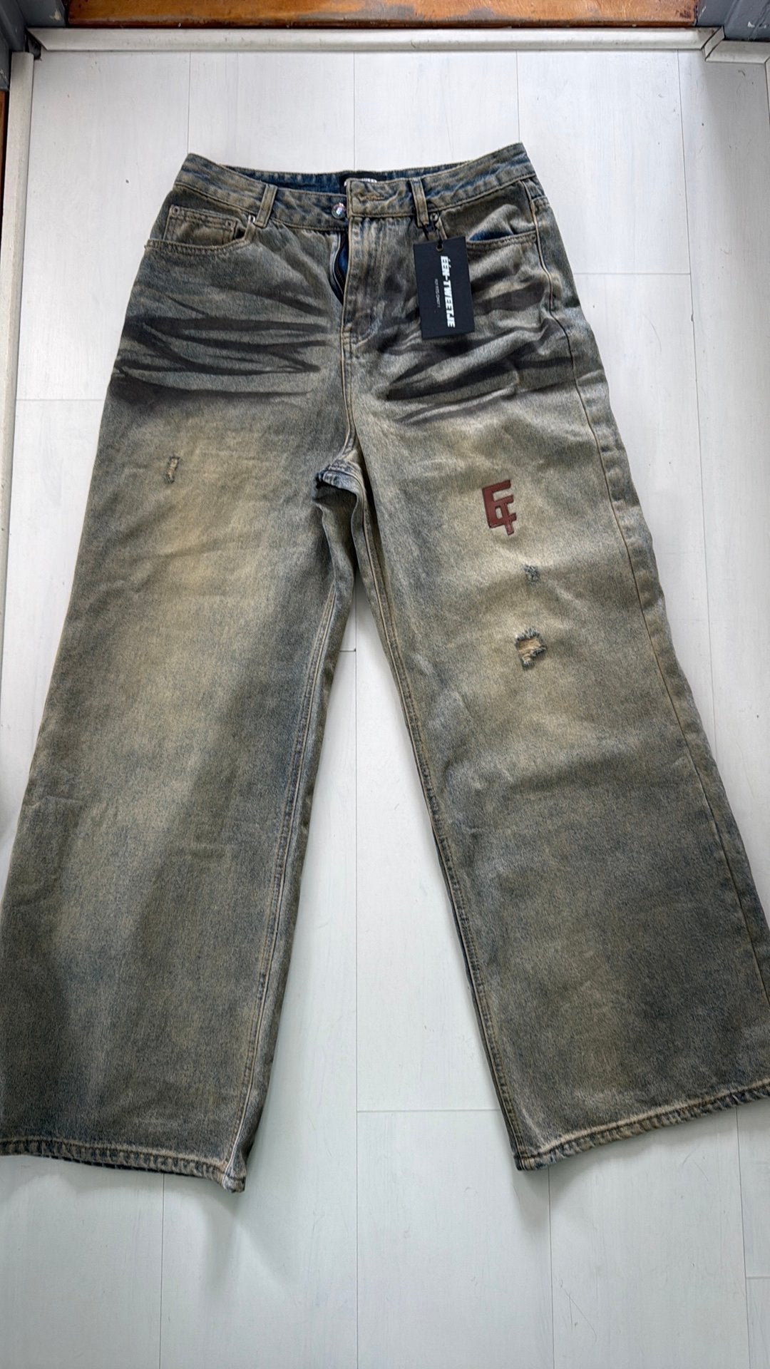 ÉÉN-TWEETJE spijkerbroek maat L dames/ heren, Ophalen of Verzenden, Nieuw, Overige kleuren, Overige jeansmaten