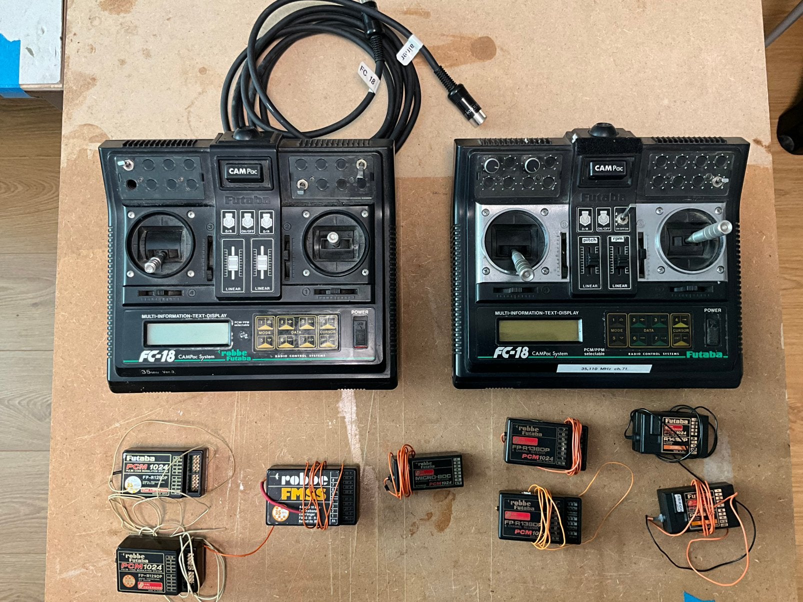 Futaba FC18 2x met ontvangers, Ophalen, Gebruikt