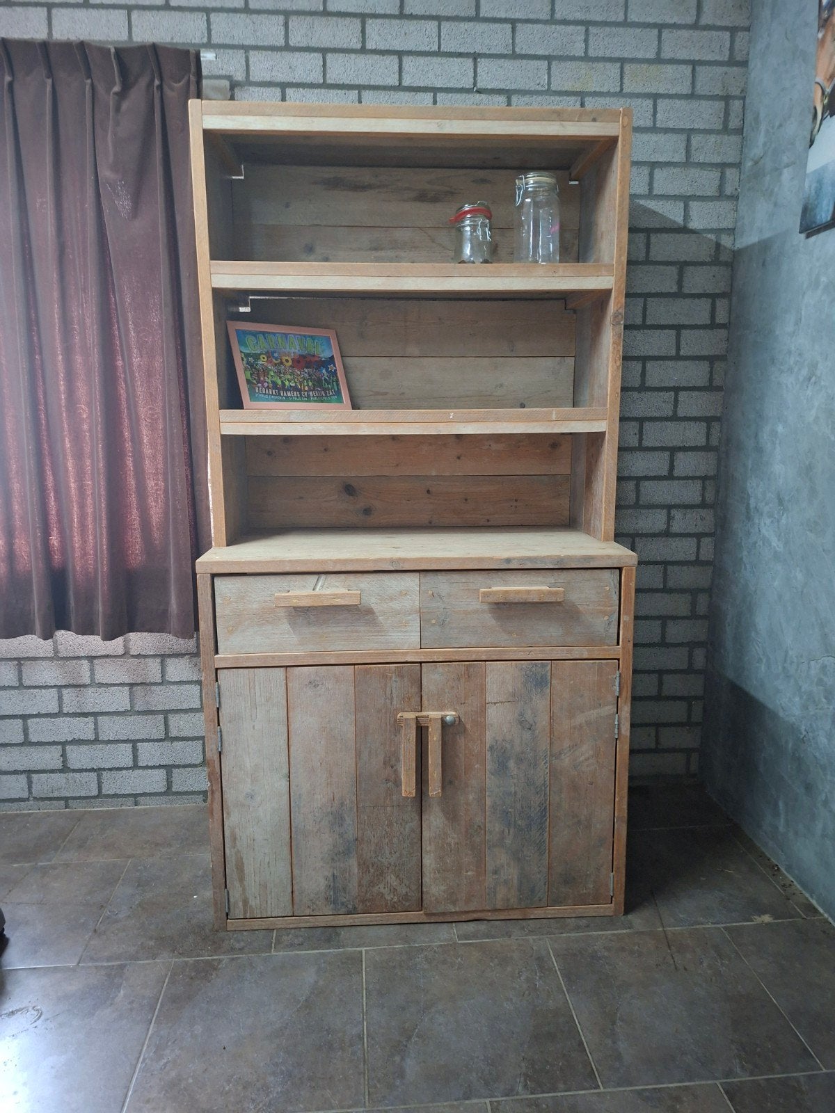kast, Ophalen, 75 cm of meer, Overige houtsoorten, 200 cm of meer