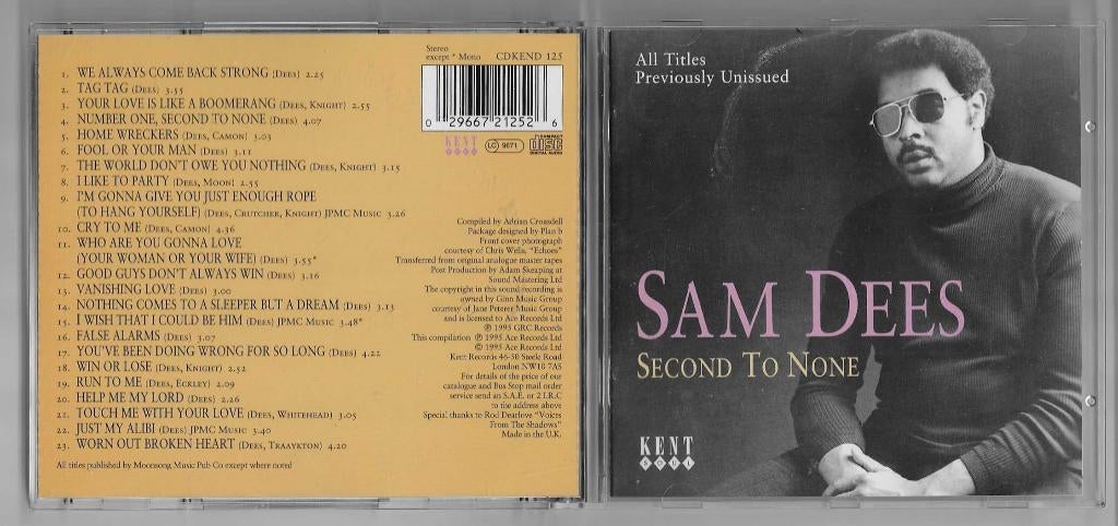 Sam Dees - Second To None, Ophalen of Verzenden, Zo goed als nieuw