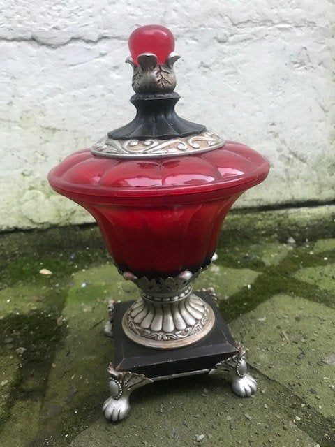 decoratieve dekselpot, Ophalen of Verzenden