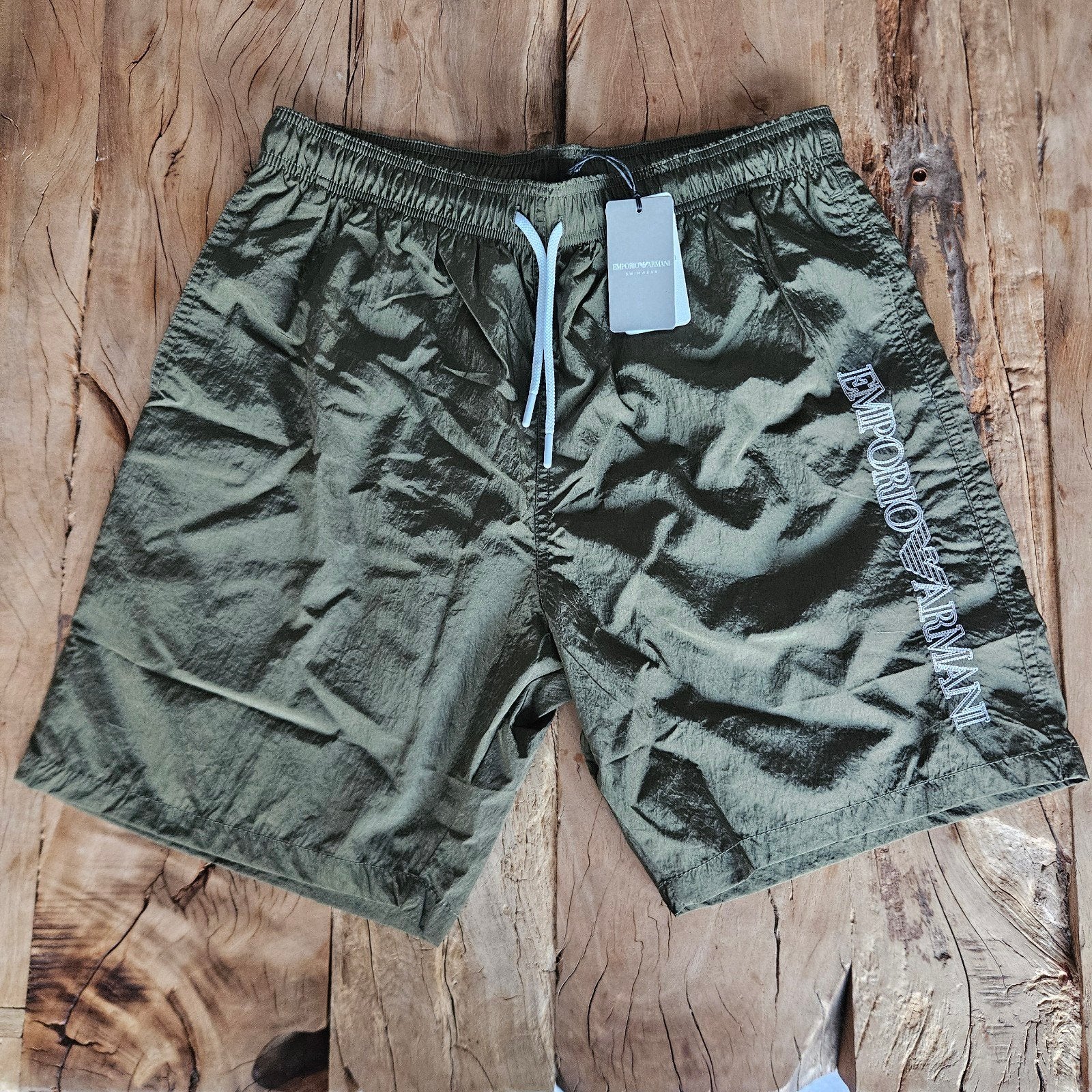Emporio Armani Zwemshort - Olijfgroen - Maat L, Kleding | Heren, Badmode en Zwemkleding, Emporio Armani, Maat 52/54 (L), Ophalen of Verzenden