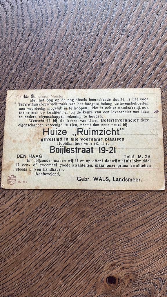 Huize “Ruimzicht” gevestigd in alle voorname plaatsen. Boter, Ophalen of Verzenden