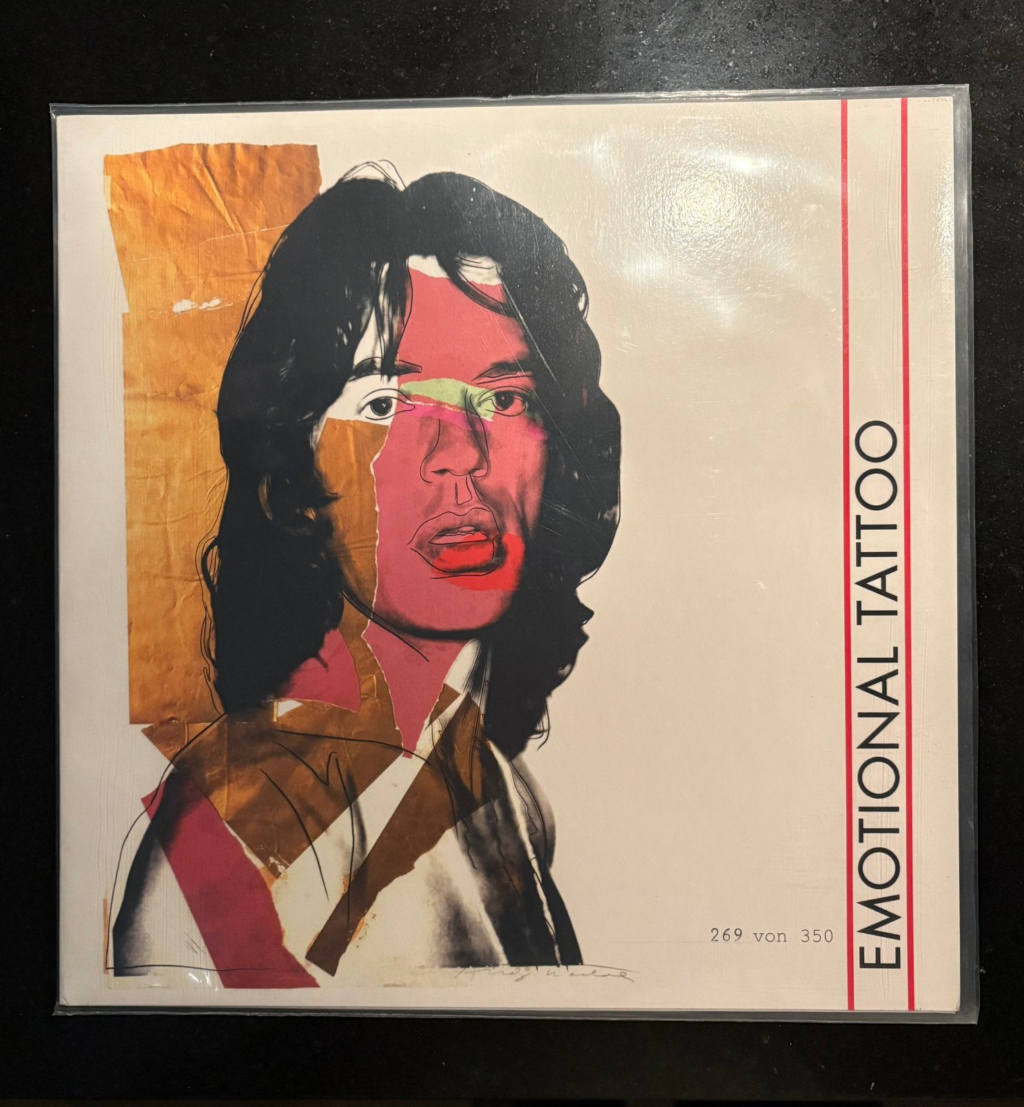 Emotional tattoo , Rolling Stones, Mick Jagger Andy Warhol, LP, Gebruikt, Ophalen of Verzenden, 12 inch