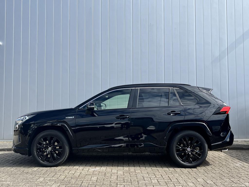 Toyota RAV4 2.5 Hybrid AWD Black Edition Leder Alcantara JBL, Automaat, 12 maanden, Gebruikt, Zwart