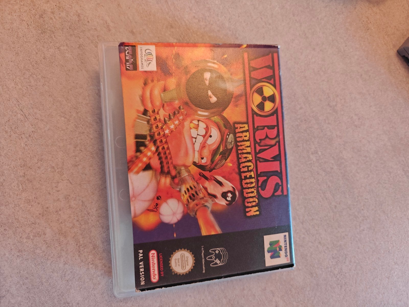 Worms Armageddon voor Nintendo 64 (N64) - Klassieker!, 1 speler, Racen en Vliegen, Ophalen of Verzenden, Zo goed als nieuw