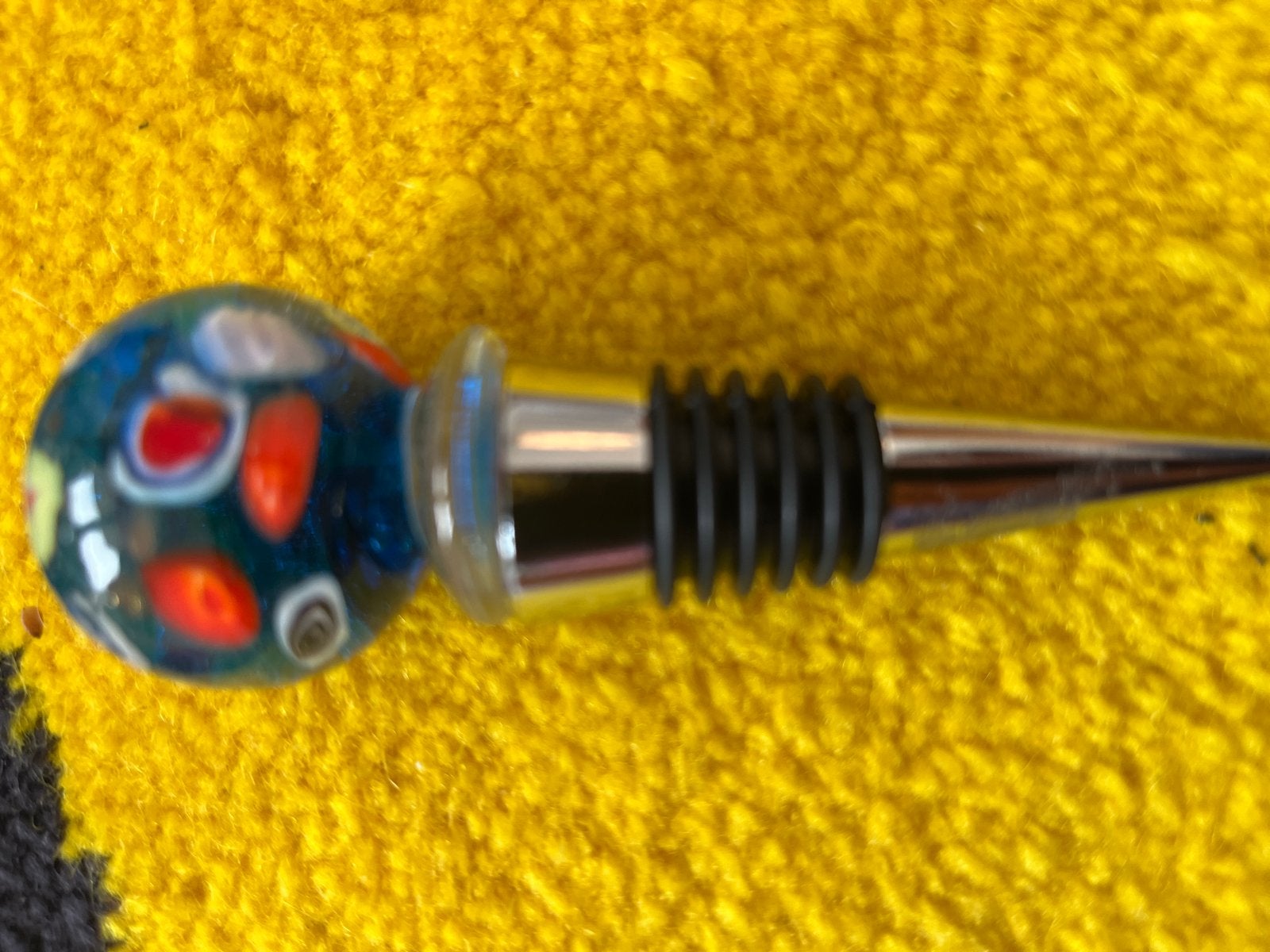 Wijnstopper Murano Glas Millefiori - Sinterklaas/Kerstcadeau, Meerkleurig, Overige stijlen, Nieuw, Ophalen of Verzenden