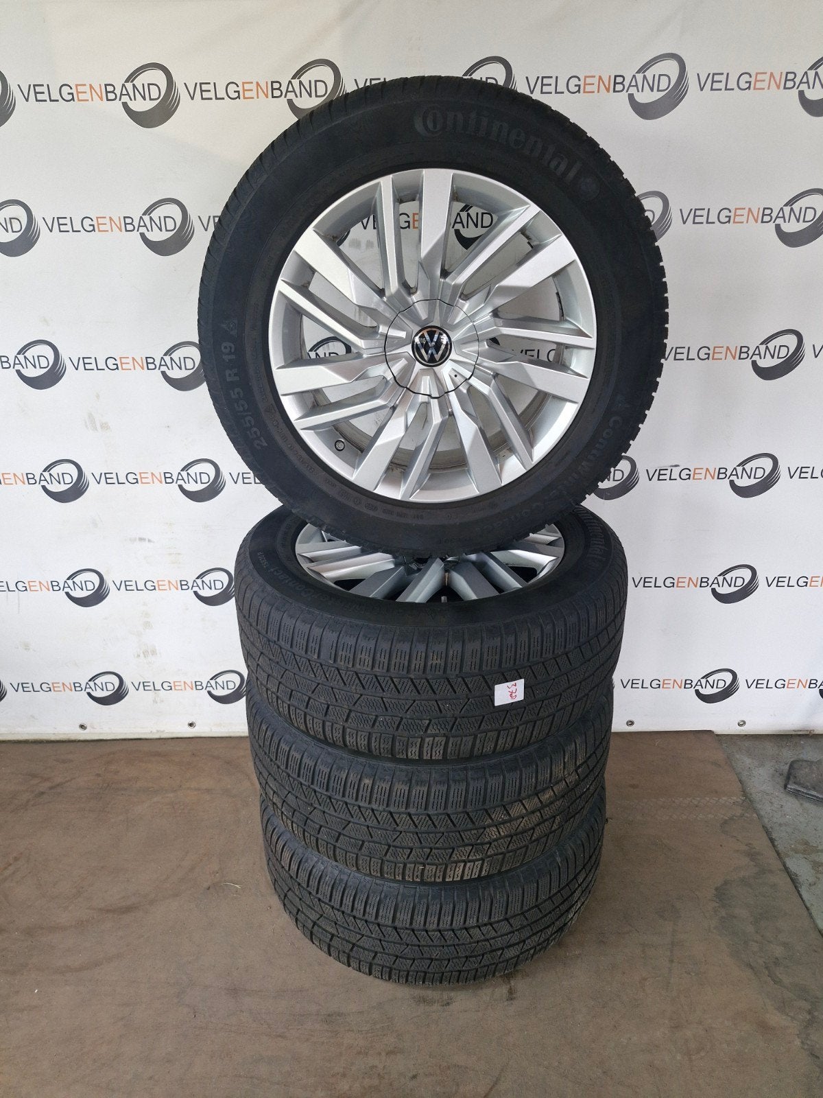 Winterset VW Toureq 5x112 66.5 255 55 19 winterbanden Q7, 19 inch, Gebruikt, 255 mm, .