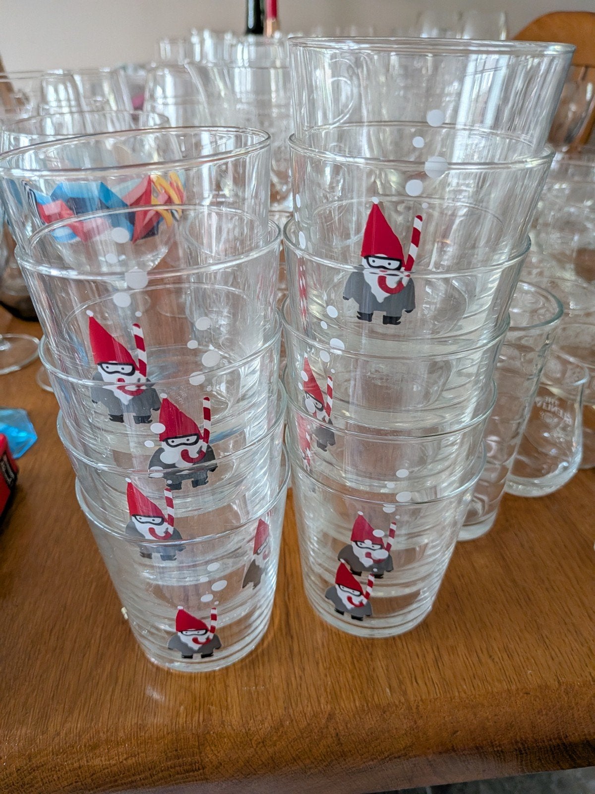 11 ikea glazen met kabouter, Ophalen, Zo goed als nieuw, Frisdrankglas