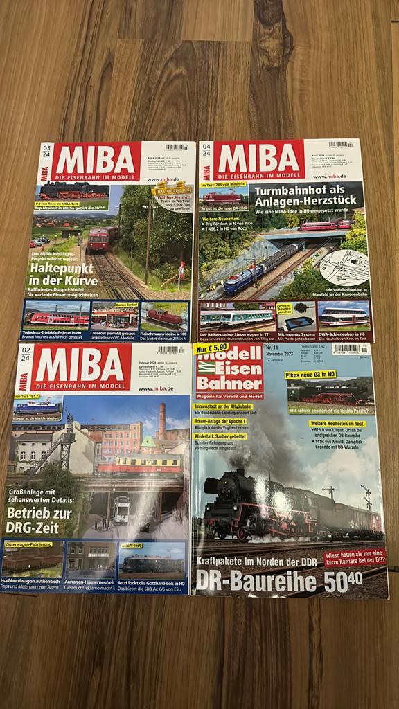 3x Miba en 1x modell eisenbahner, Ophalen of Verzenden, Nieuw, Trein, Boek of Tijdschrift