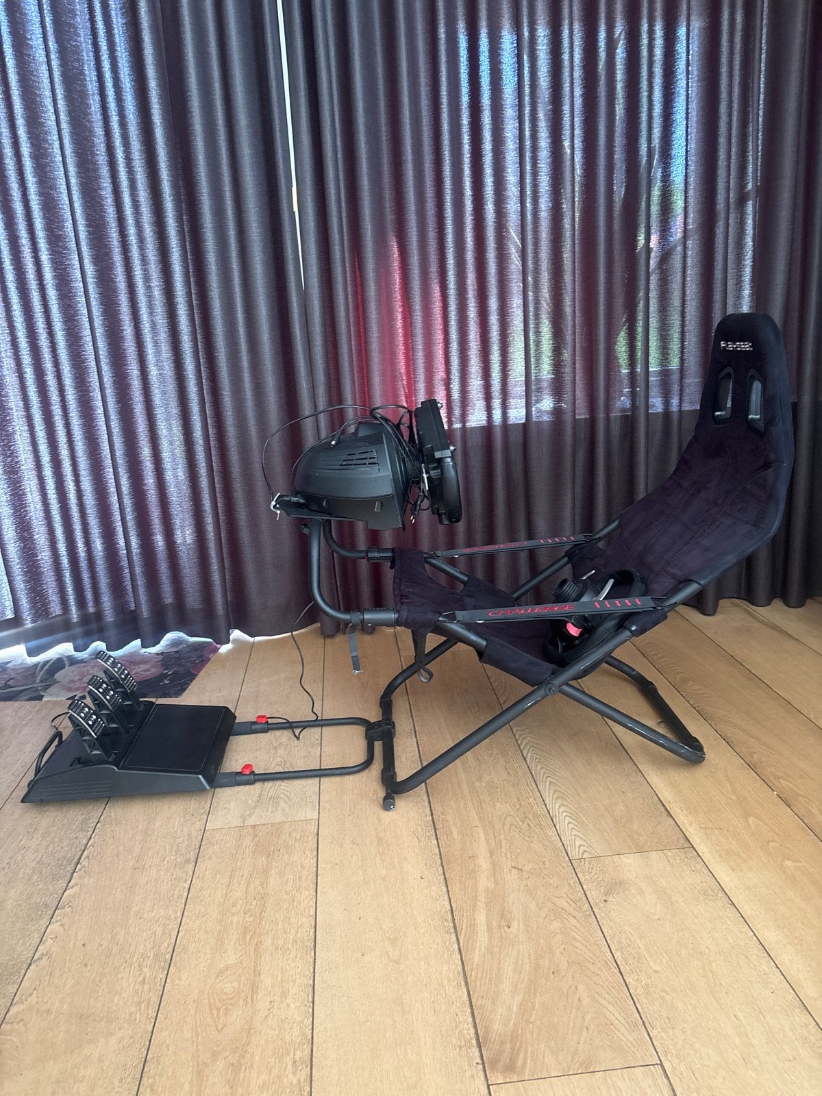 Race set: Playseat challenge, TX servo, F1/458 wheels, T3PA, Ophalen, Racestuur, Gebruikt, Verstelbaar