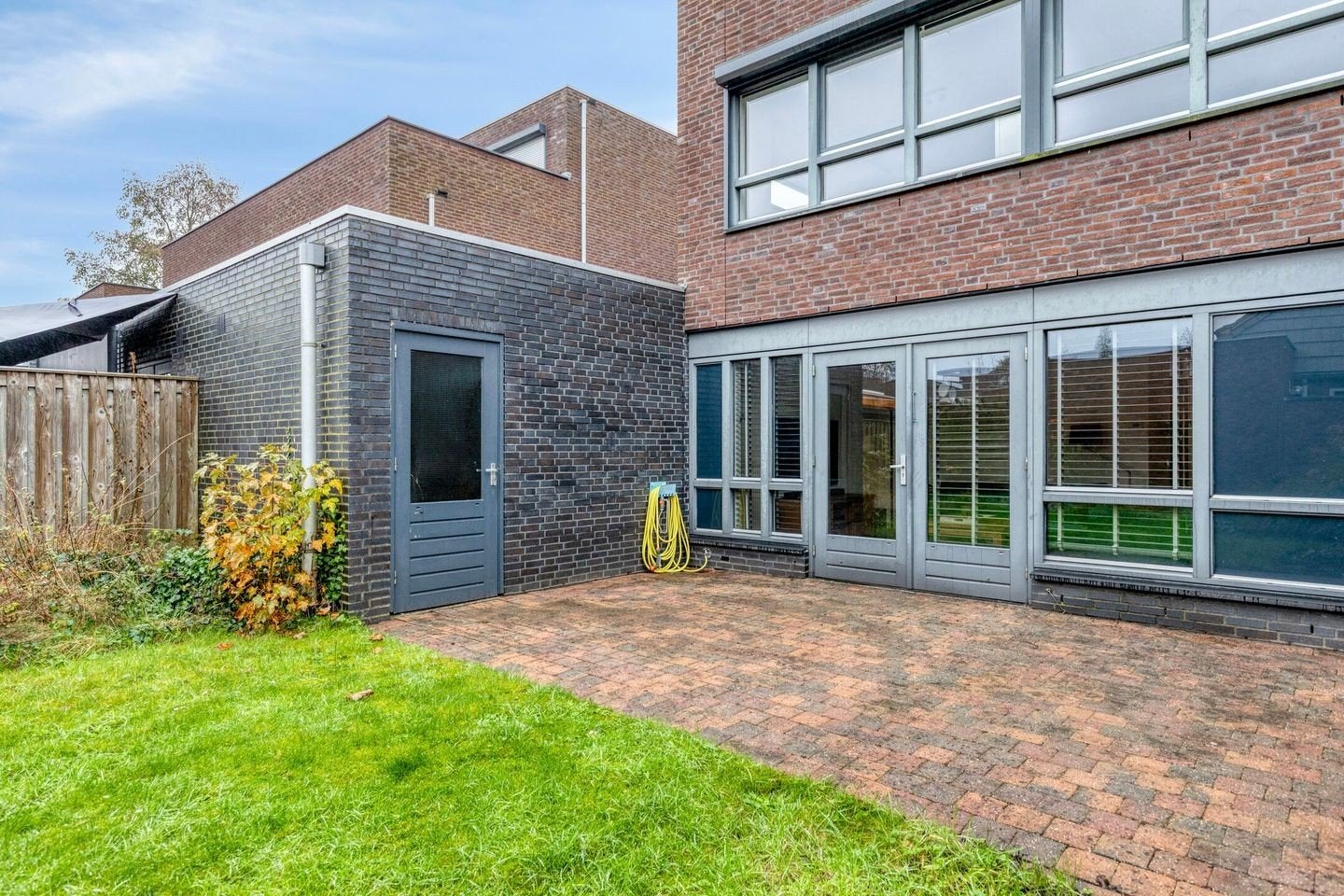 Hardhouten buitendeur RAL7016/wit 93,5x211 cm, barst in glas, Ophalen, Glas, Buitendeur, 200 tot 215 cm