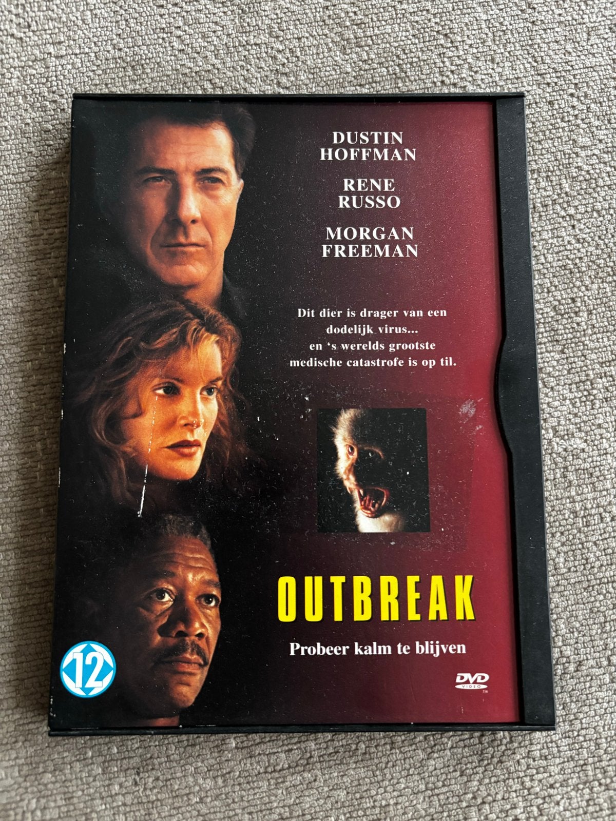 Outbreak DVD - Dustin Hoffman, Rene Russo, Morgan Freeman, Nederlands, Actiethriller, Ophalen of Verzenden, Vanaf 12 jaar