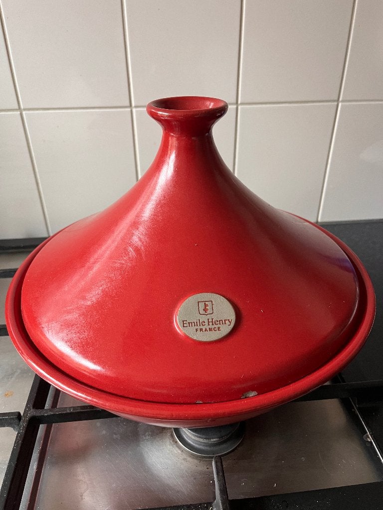 Emile Henry tajine 27 cm, Met deksel, Ophalen, Gebruikt, Overige materialen