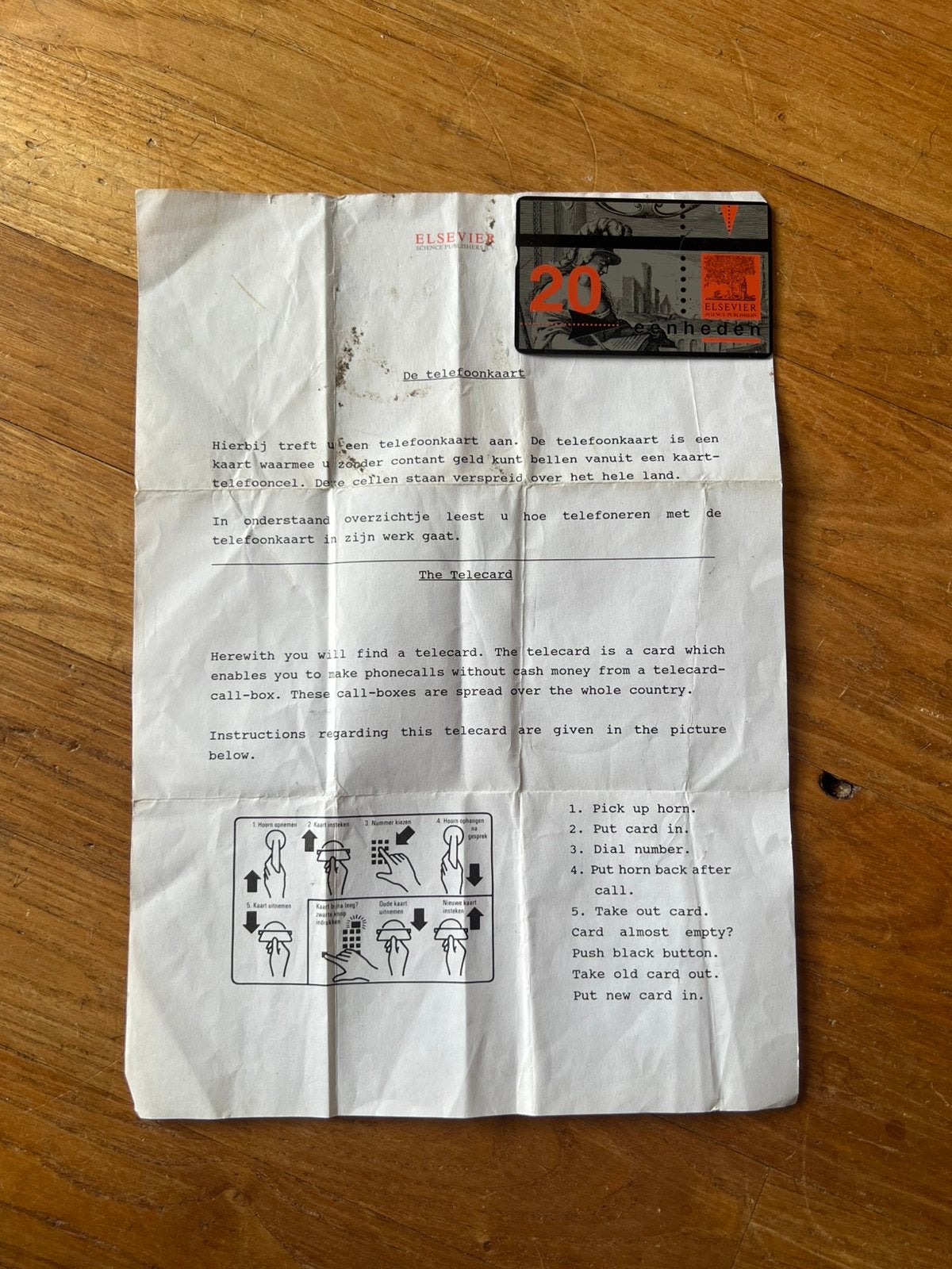Elsevier Telefoonkaart, Verzamelen, Telefoonkaarten, Verzenden