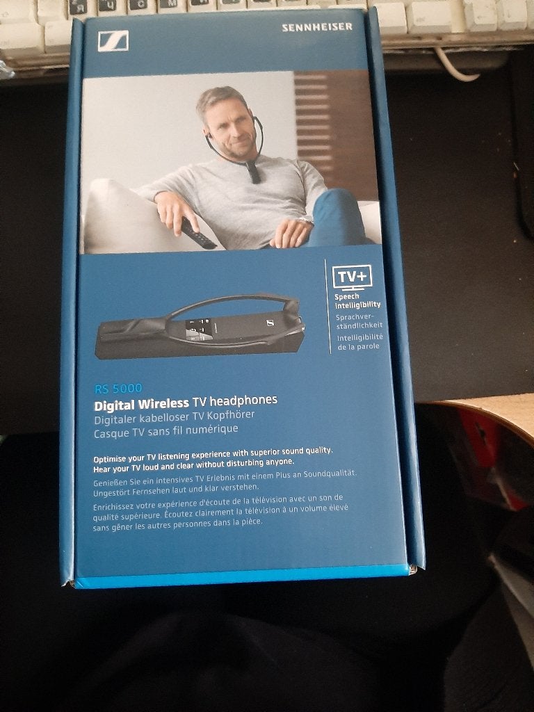 Sennheiser RS 5000 digitale draadloze tv-hoofdtelefoon, Sennheiser, Ophalen of Verzenden, Zo goed als nieuw, Zwart