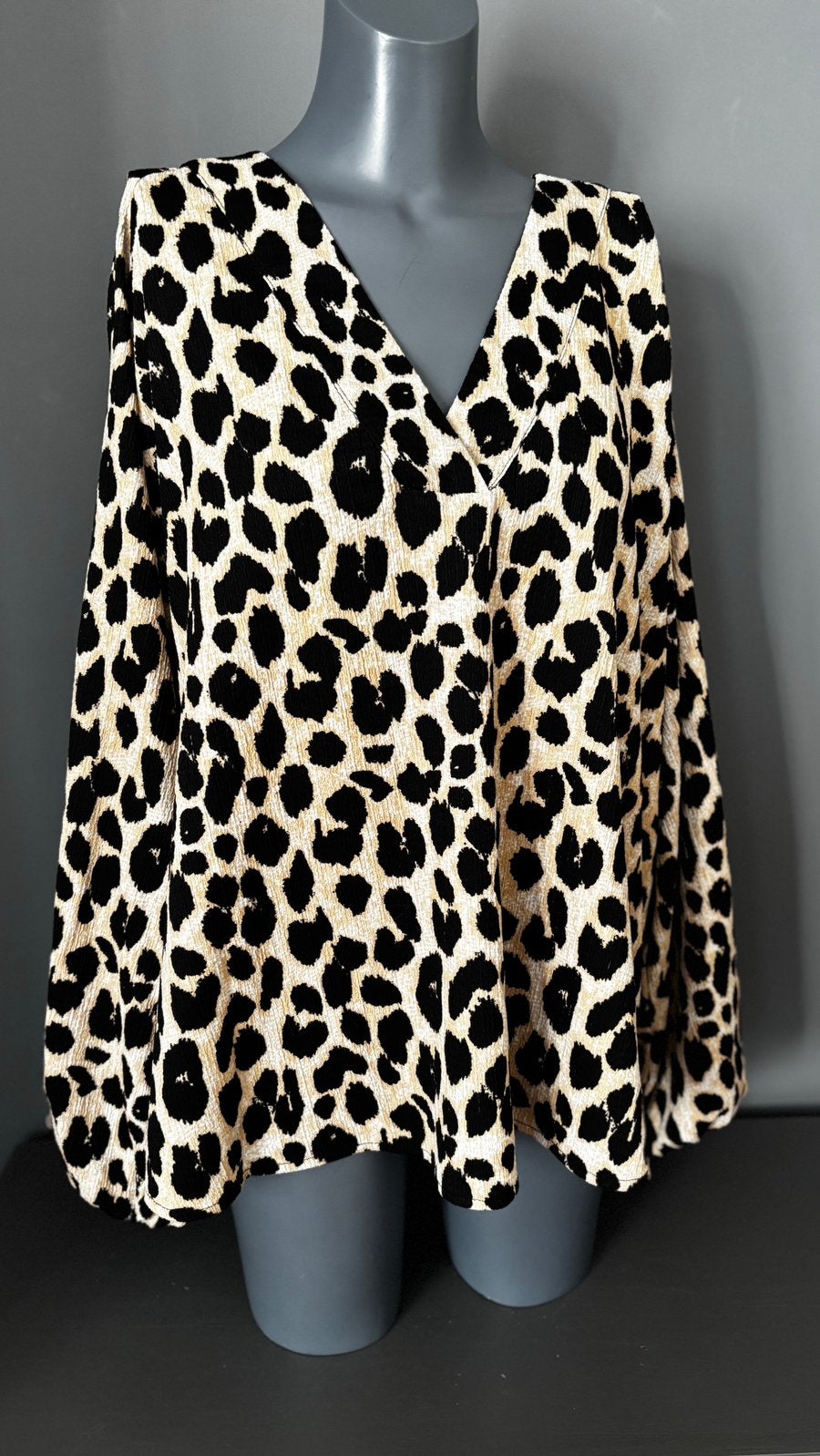 Refined leopard blouse, top, shirt XL / XXL, Bruin, ., Maat 46/48 (XL) of groter, Ophalen of Verzenden