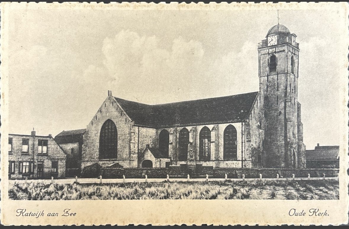Katwijk aan Zee, Oude kerk, Verzenden, 1920 tot 1940, Ongelopen, Zuid-Holland