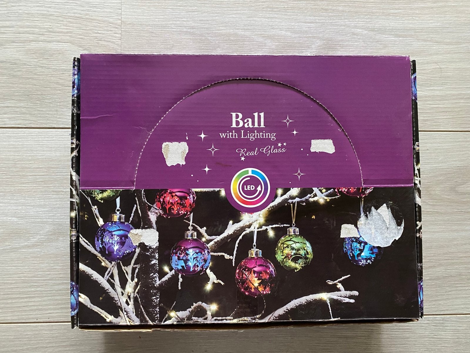 Helemaal Nieuwe kerstballen met licht 12 stuks echt glas, Ophalen of Verzenden, Nieuw