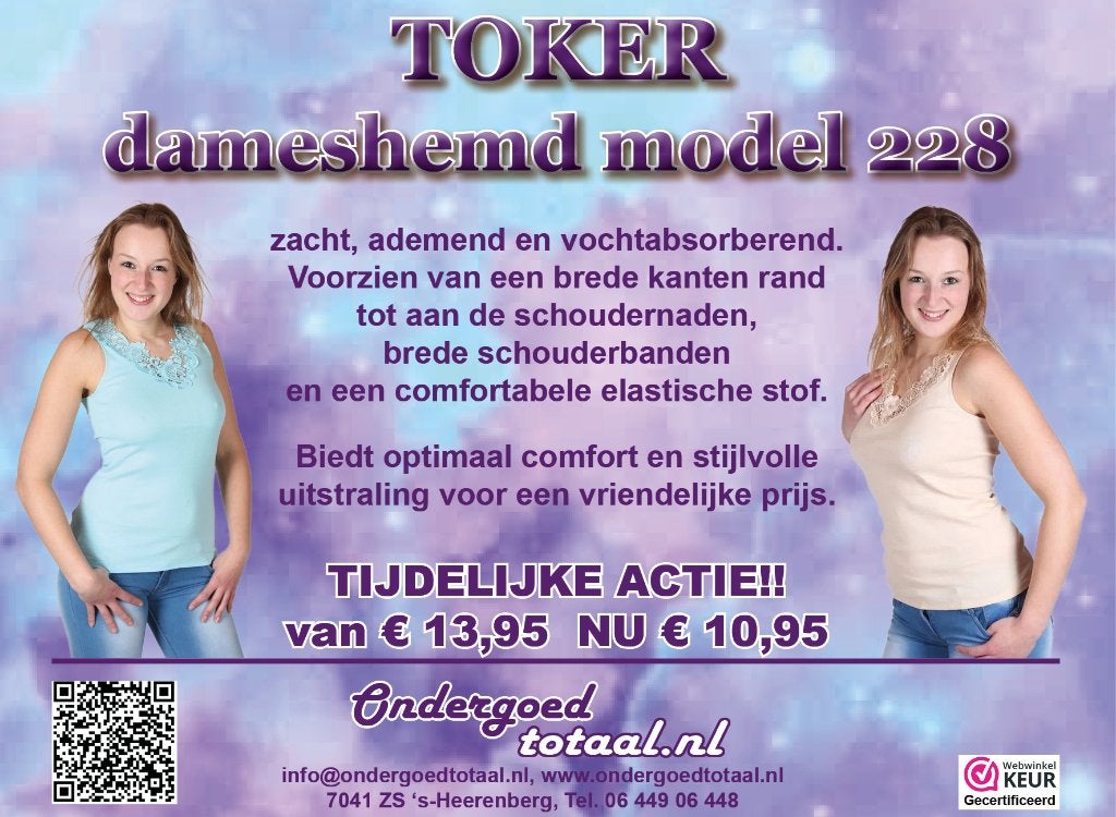 Zomer aanbieding: Toker dameshemden van 13,95 NU € 10,95, Kleding | Dames, Tops, Maat 38/40 (M), Overige kleuren, Verzenden, Nieuw