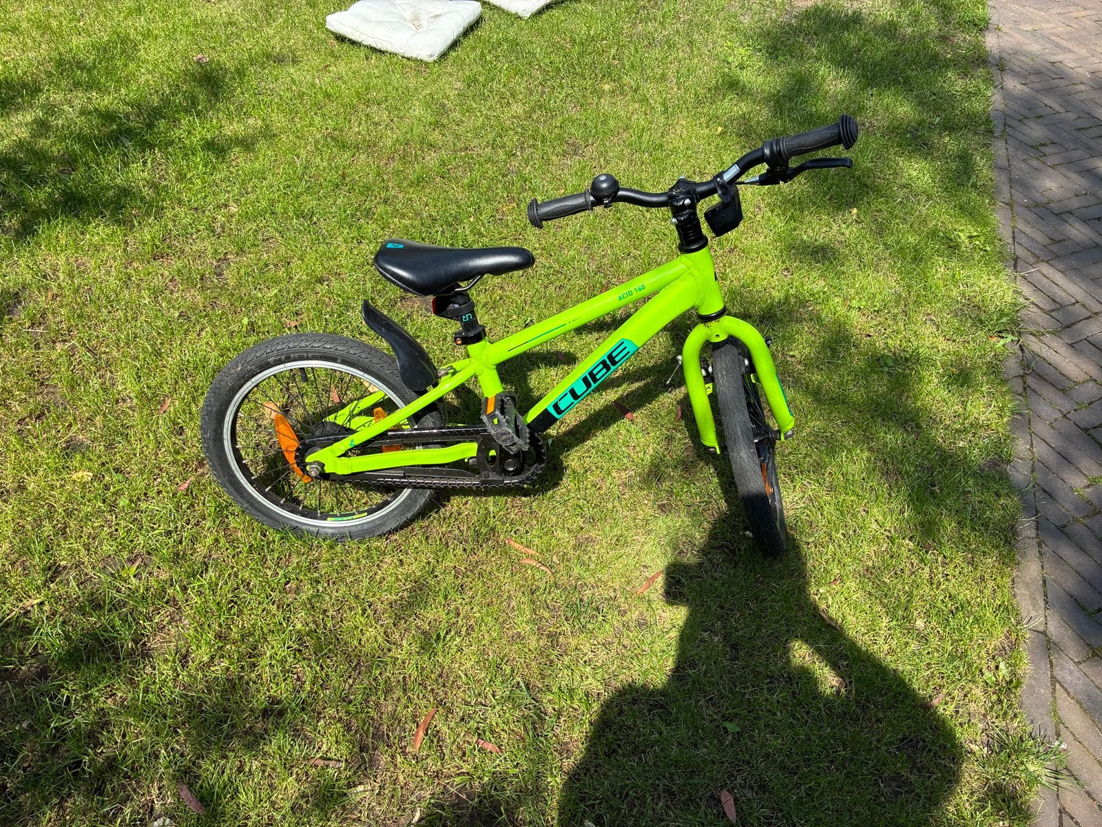 Cube Acid 160 Kinderfiets - Neon Groen, Ophalen of Verzenden, Gebruikt, Velgrem, 16 tot 20 inch