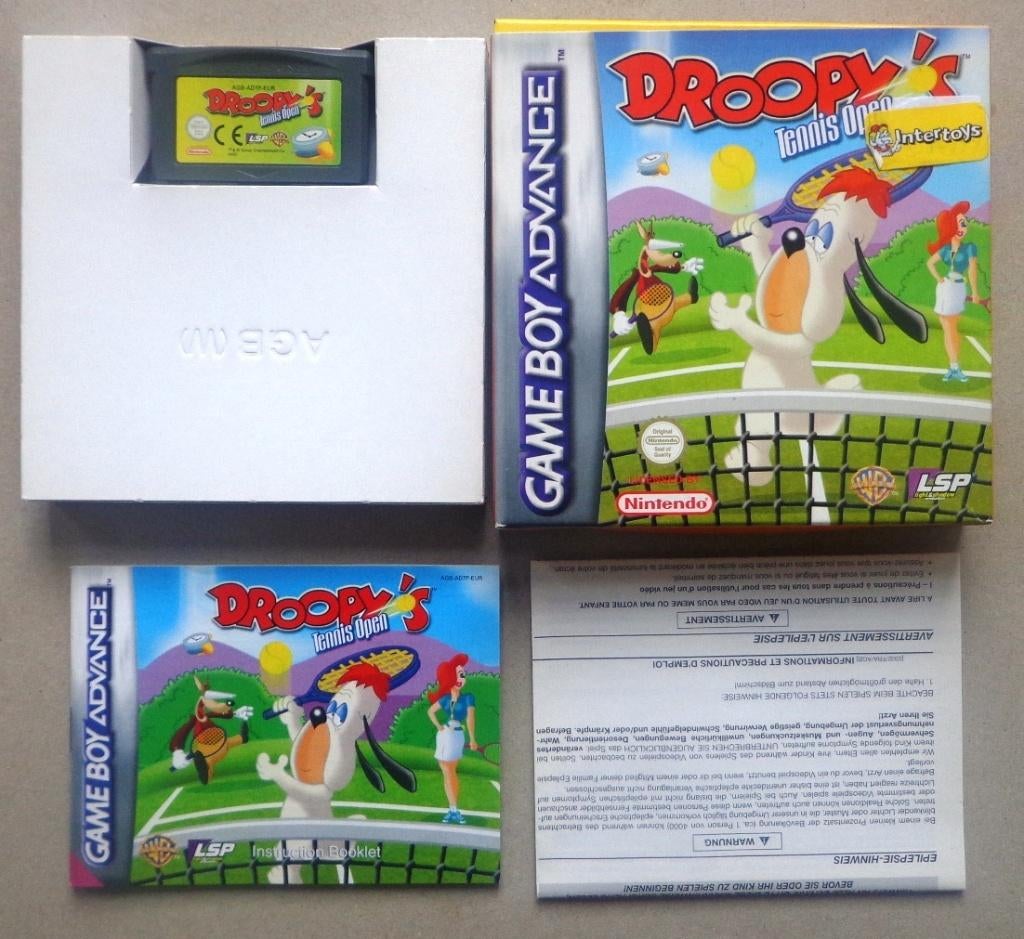 Droopy's Tennis Open voor de Gameboy Advance Compleet, Gebruikt, 1 speler, Ophalen of Verzenden, Vanaf 3 jaar