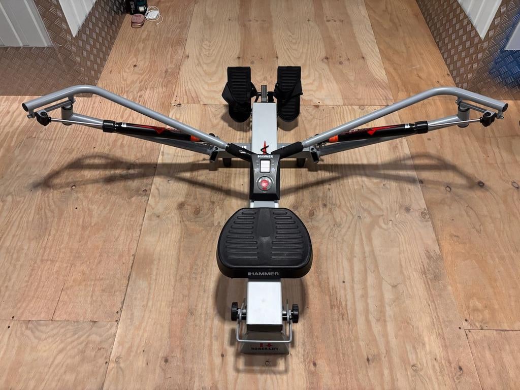 Roeitrainer Hammer Cobra Rower - Compleet Lichaamstraining, Ophalen of Verzenden, Metaal, Roeitrainer, Buik