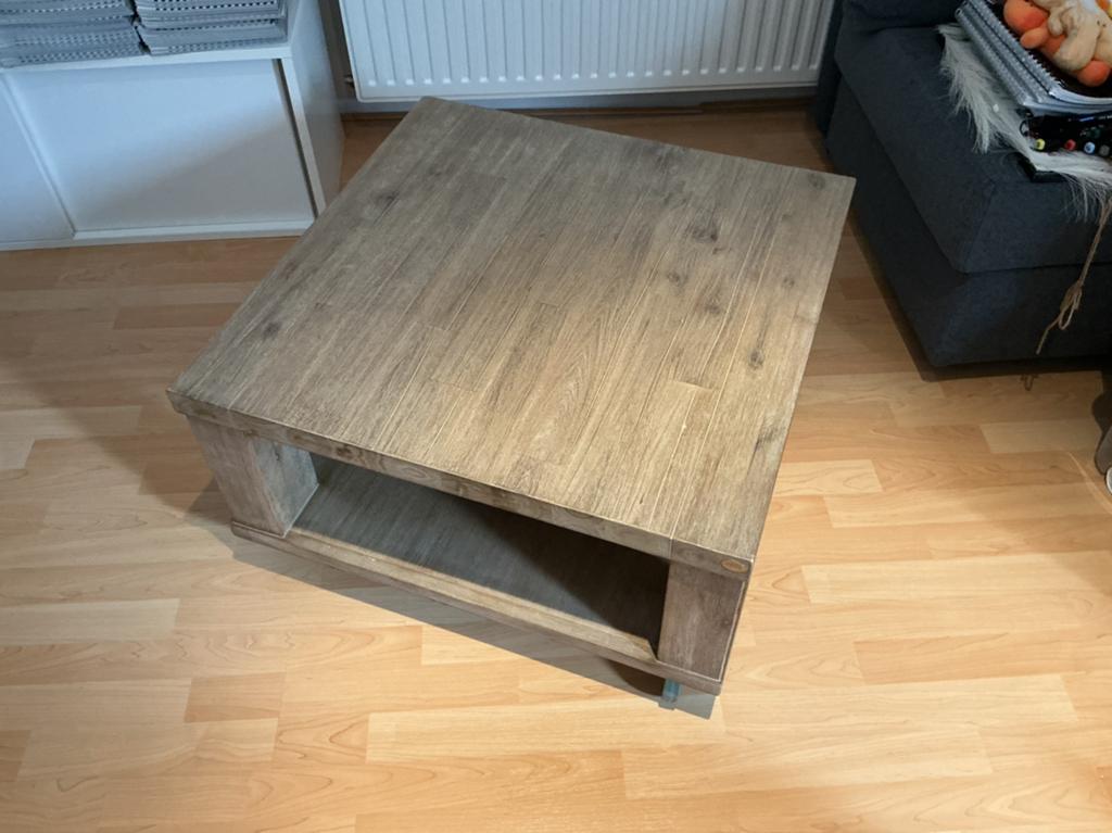 Prachtige salontafel Henders & Hazel op wielen!, Ophalen, Vierkant, 50 tot 100 cm, Zo goed als nieuw