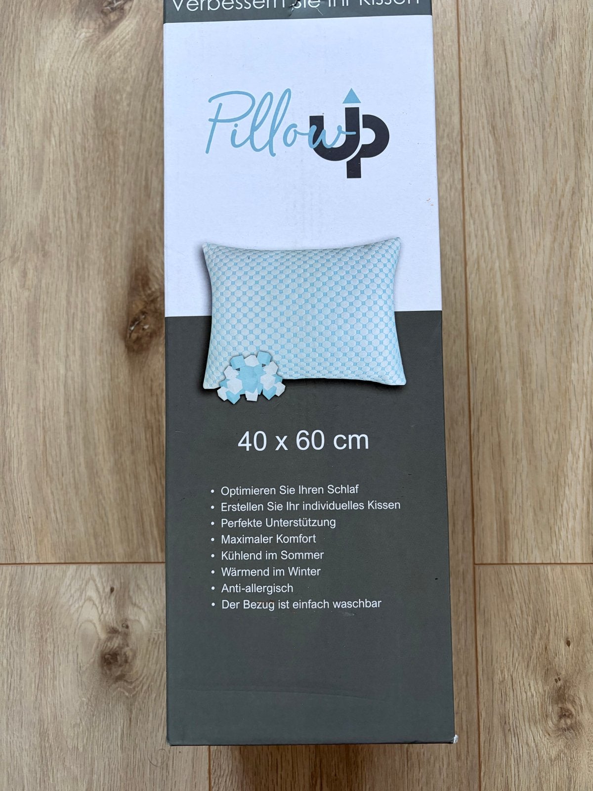 Pillow Up Hoofdkussen 40x60 cm - Adaptief & Anti-allergisch, Anti-allergisch, Eenpersoons, Blauw, Overige materialen