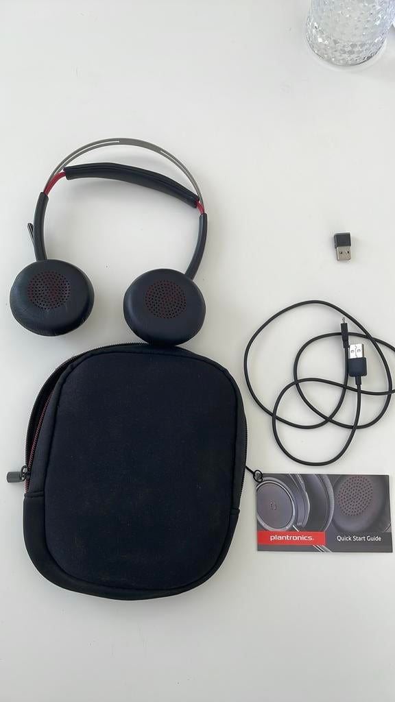 Poly Voyager Focus UC (Plantronics B825) | Noise Cancelling, Computers en Software, Headsets, On-ear, Ophalen of Verzenden, Zo goed als nieuw