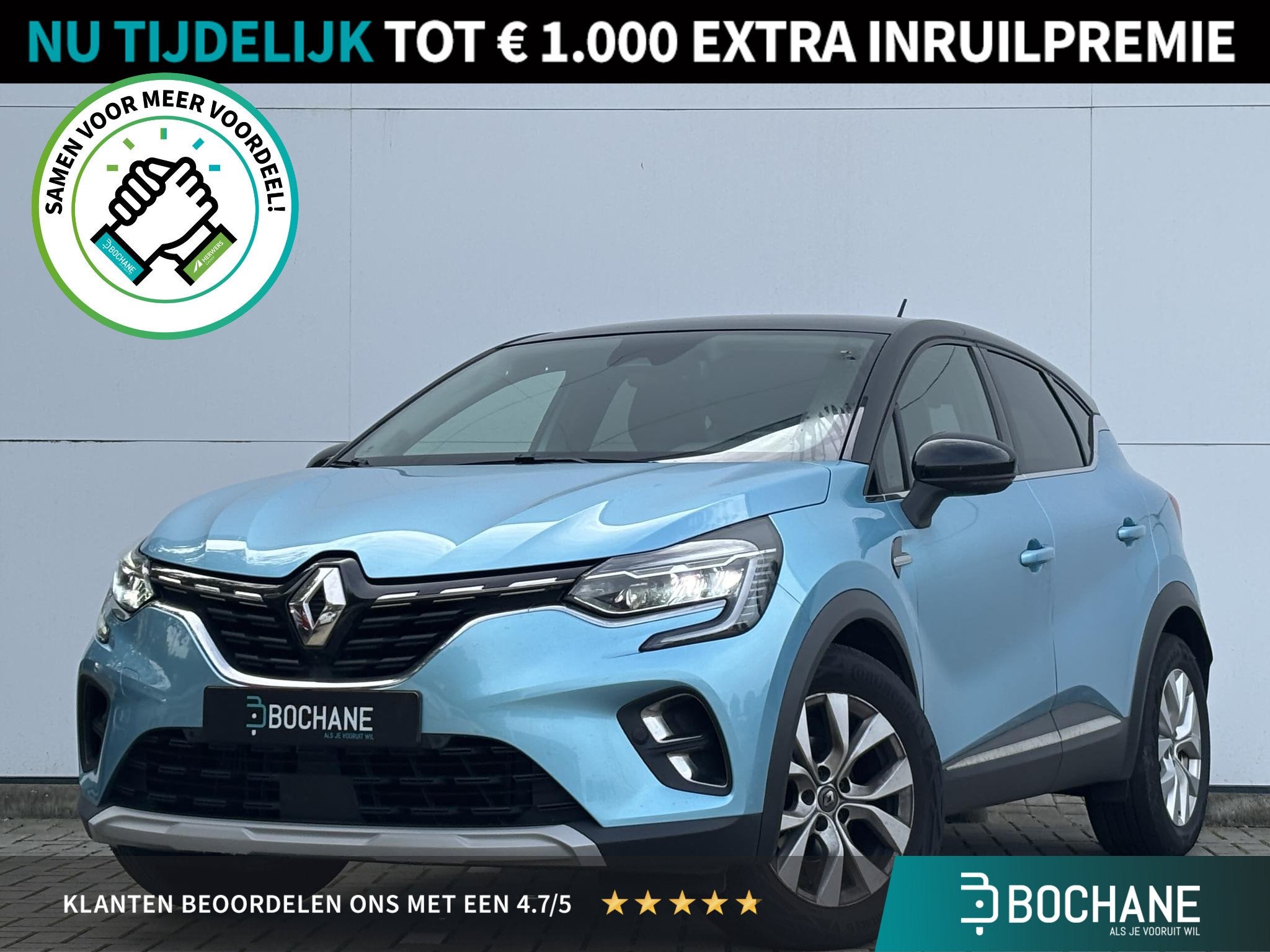 Renault Captur 1.0 TCe 100 Bi-Fuel Intens Navigatie / Achter, Auto's, Voorwielaandrijving, 101 pk, Gebruikt, Euro 6