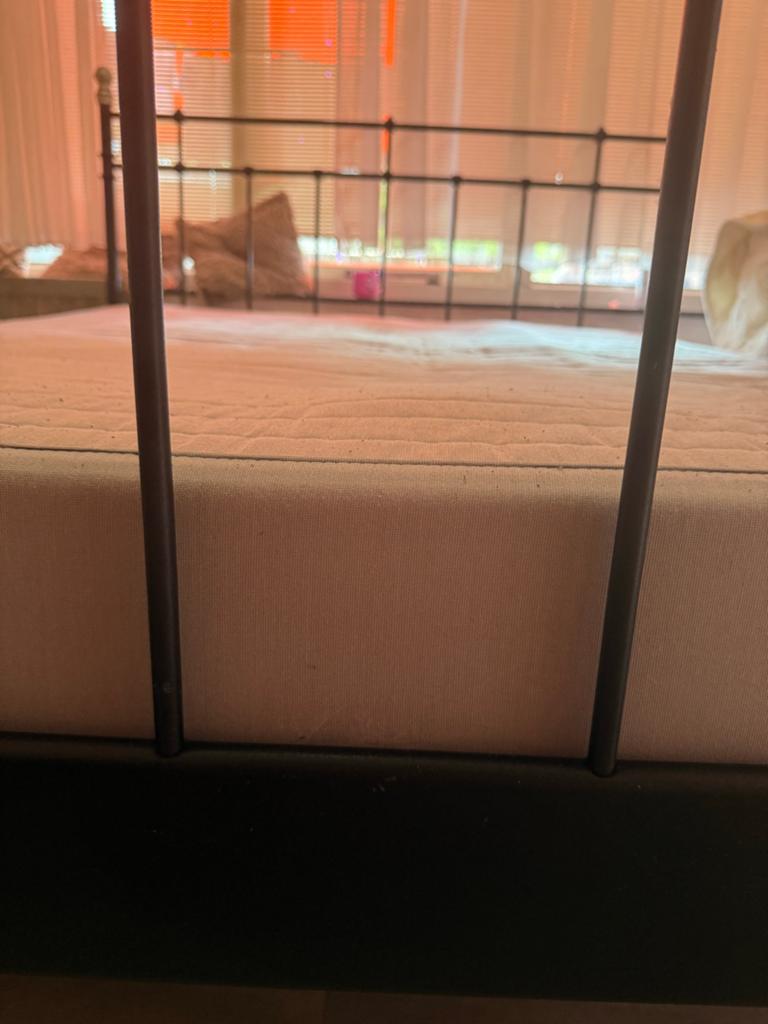 Gratis tweepersoonsbed 160x200 cm, Ophalen, Gebruikt, Zwart, Tweepersoons