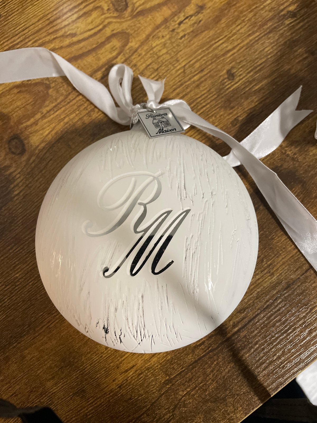 Platte kerstbal riviera maison, Ophalen, Zo goed als nieuw