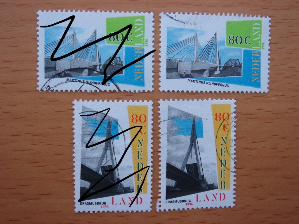 Waterland 3x  NVPH 1687, 1688 en 1689, Ophalen of Verzenden, Na 1940, Gestempeld