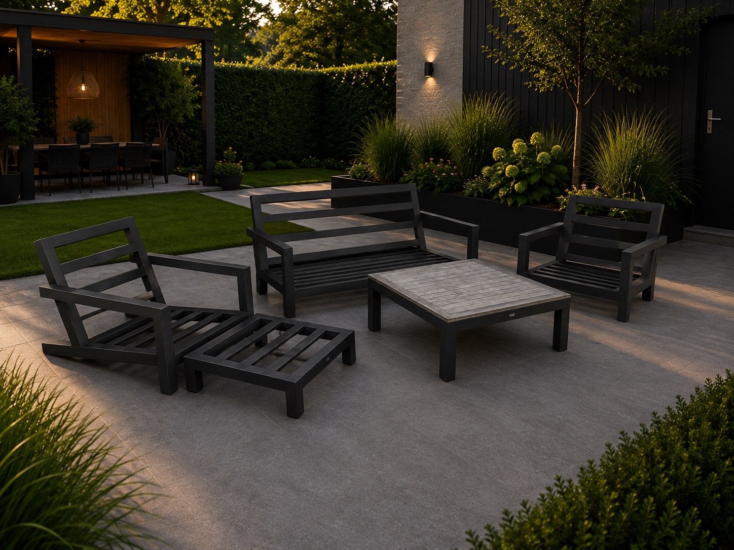 LIFE Block Loungeset Tuinset, Ophalen of Verzenden, Zo goed als nieuw, Aluminium, Bank