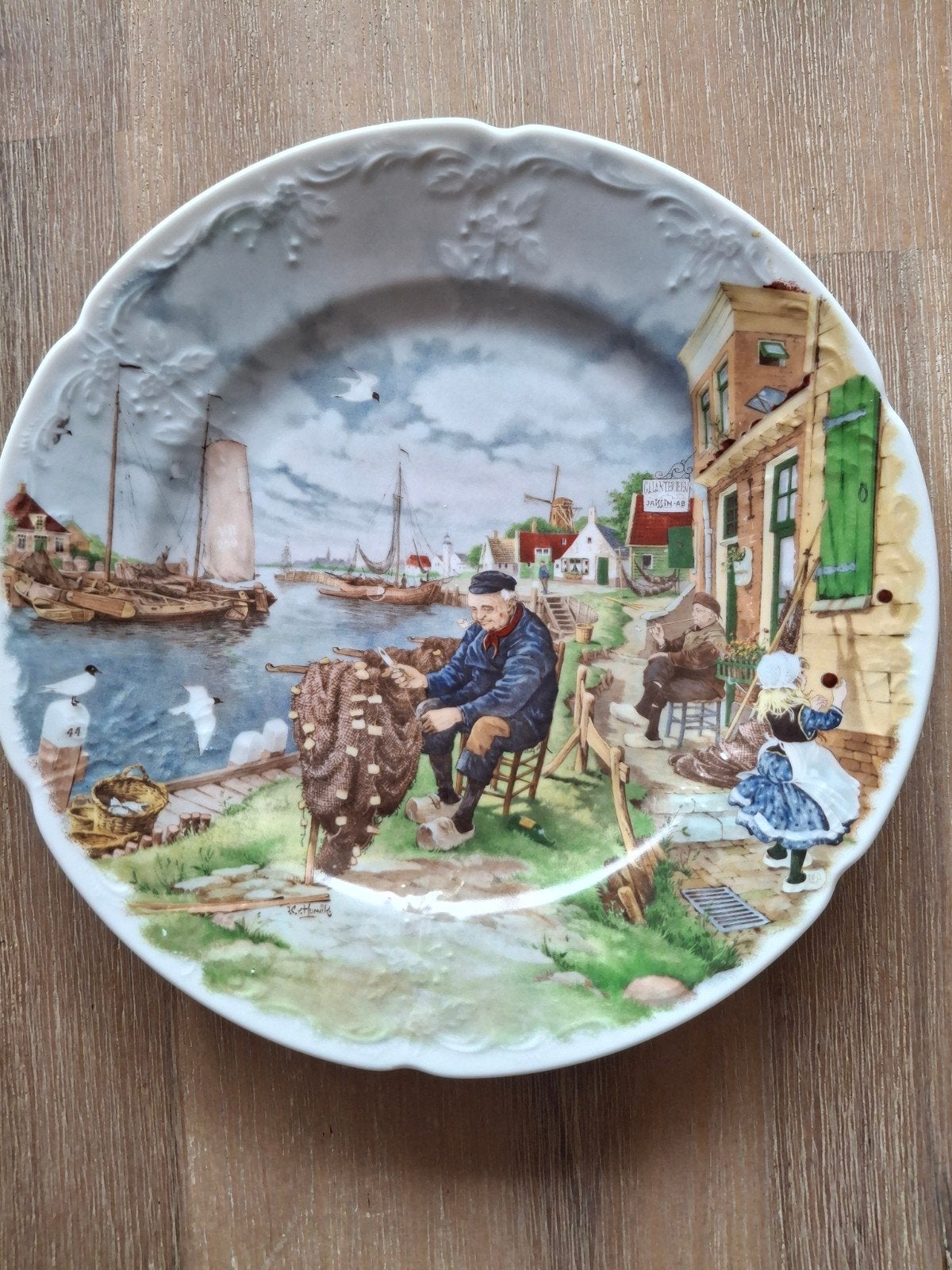 Decoratieve wandbord Royal Schwabap - Hollandse scène, Ophalen of Verzenden