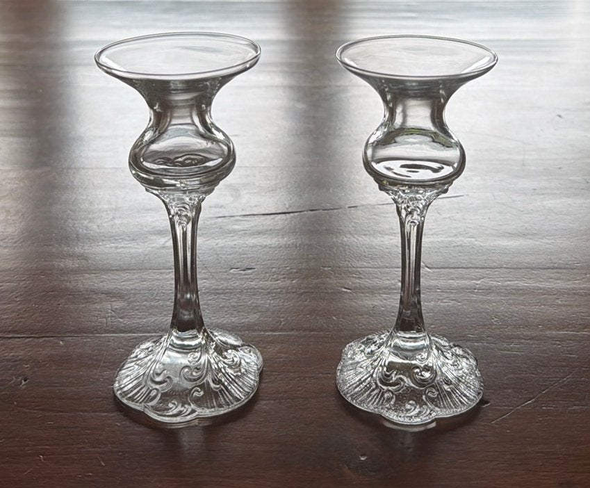 2 Rosenthal Monbijou kandelaars, Ophalen of Verzenden, Kandelaar, 16 cm, Glas