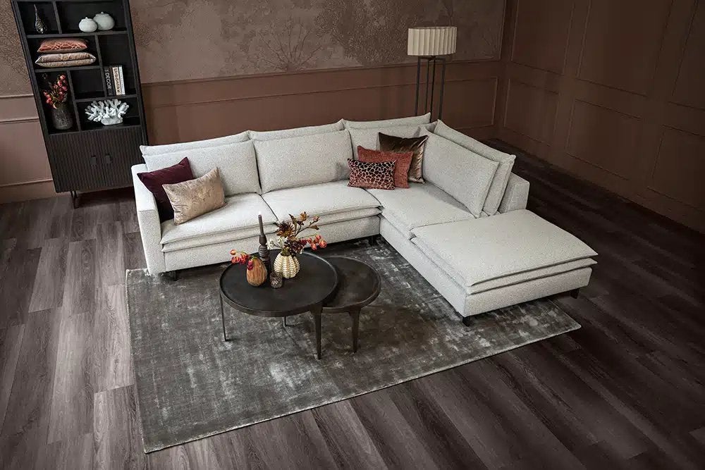 Room108 Nadine bank beige, Huis en Inrichting, Banken | Bankstellen, Ophalen, 250 tot 300 cm, 100 tot 125 cm, Hoekbank