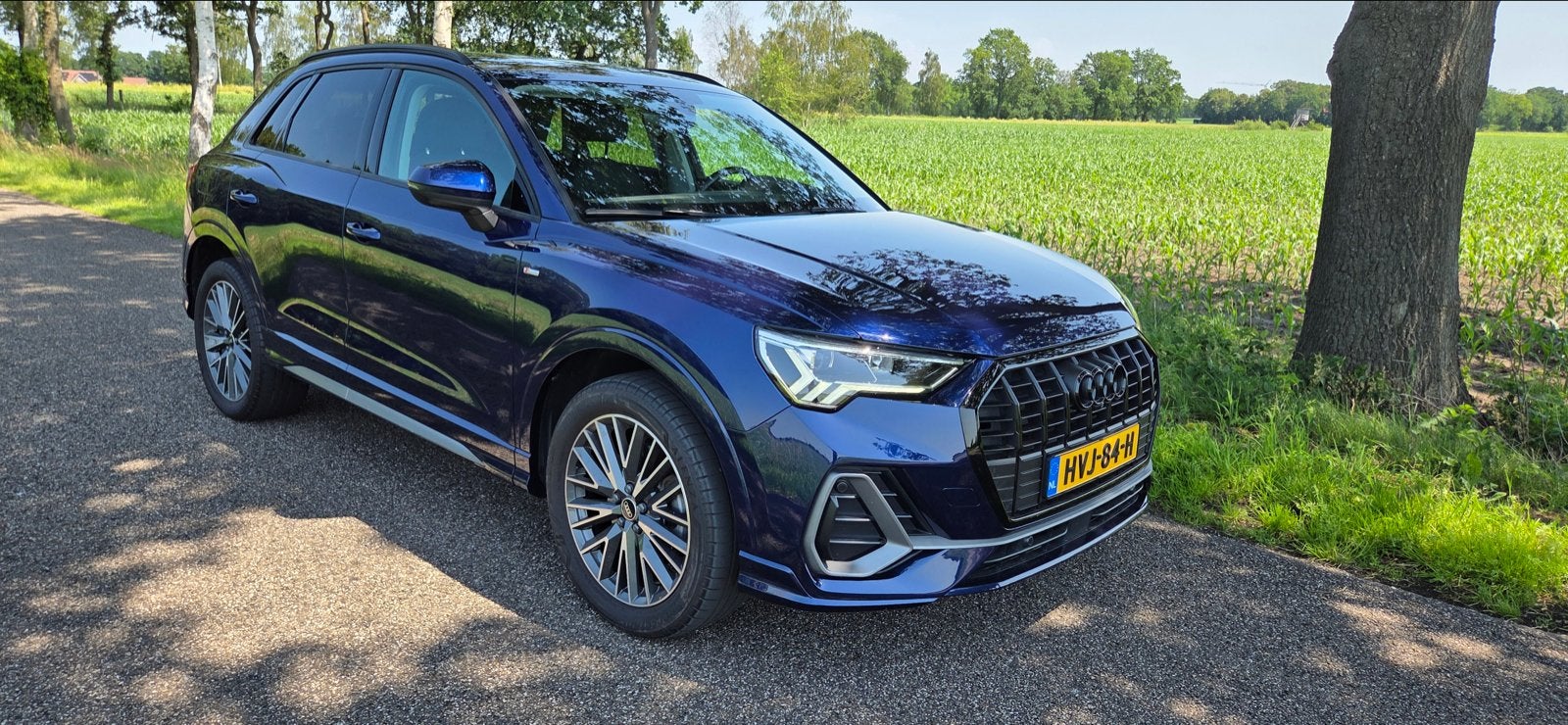 Audi Q3 TFSI e hybride s- line  2022, Auto's, Blauw, Leder, Grijs, Lichtsensor