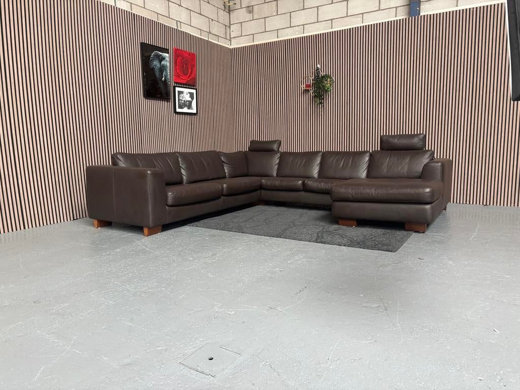GRATIS LEVERING W.Schillig U-Bank Leer 320x295x170 GEREINIGD