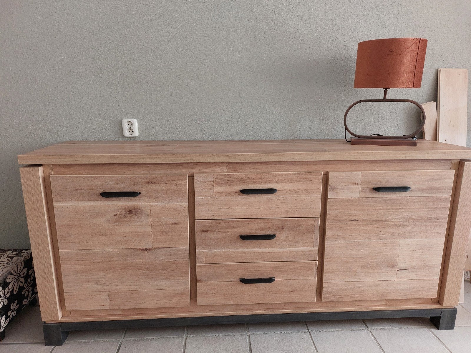 Lamulux dressoir met lades en deuren (kleur oude eik), Huis en Inrichting, Ophalen, Overige materialen, Gebruikt, Modern, Industrieel