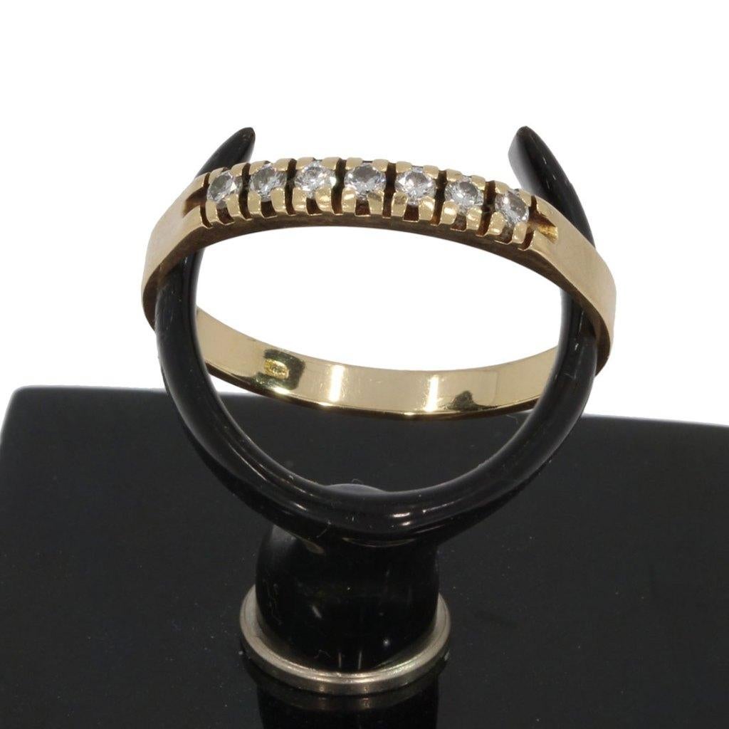 Diamanten 14k gouden rij alliance ring dames briljant luxe, 18 tot 19, Voordeelsieraden, Verzenden, Zo goed als nieuw