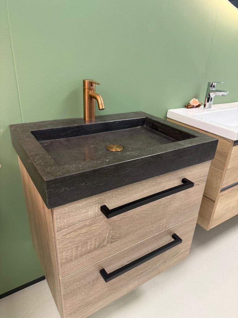 H&R Amador badmeubelset 60 cm grijs eiken NIEUW, Ophalen, Overige typen, Nieuw, 50 tot 100 cm