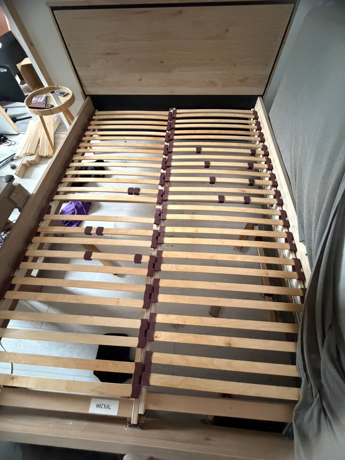 Bed 140 - 200 kansas, Ophalen, Wit, Tweepersoons, 140 cm