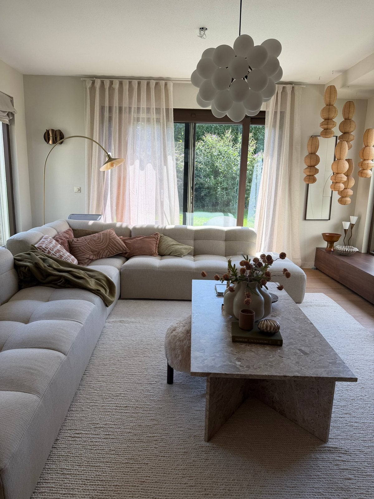 Vloerlamp philou goud messing look karwei booglamp, Huis en Inrichting, Lampen | Vloerlampen, Ophalen of Verzenden, Gebruikt