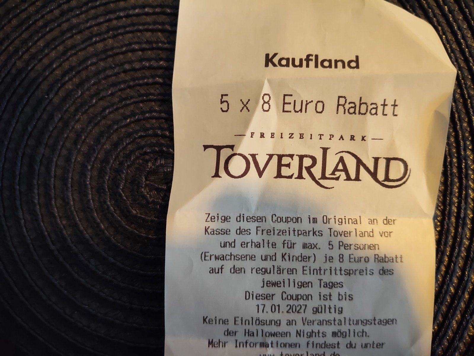 kortingsbon Toverland 40 euro, Tickets en Kaartjes, Kortingsbon
