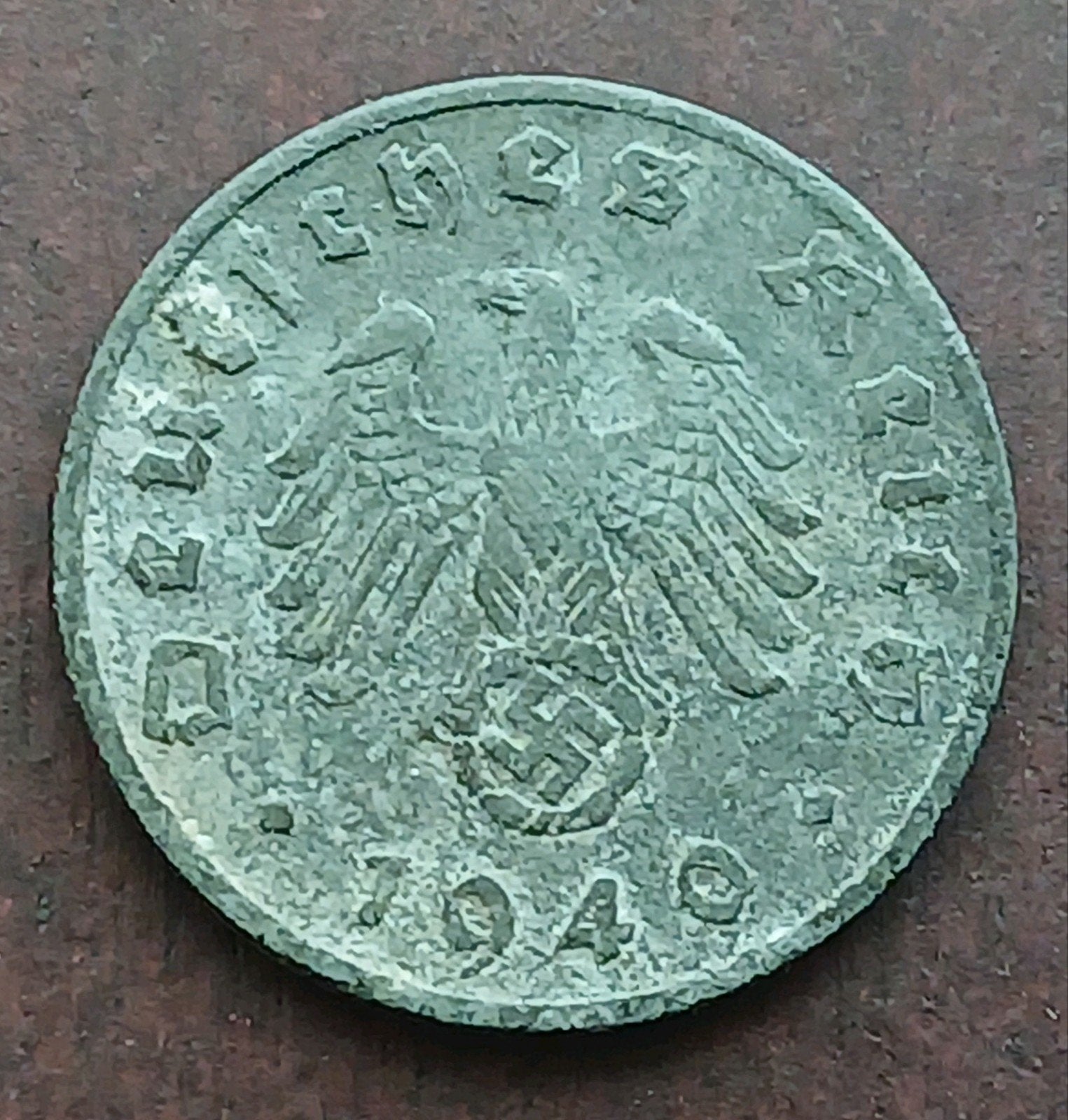 Nazi Duitsland 1 Reichspfennig 1940J Oude Munt WO2 Swastika, Ophalen of Verzenden, Duitsland