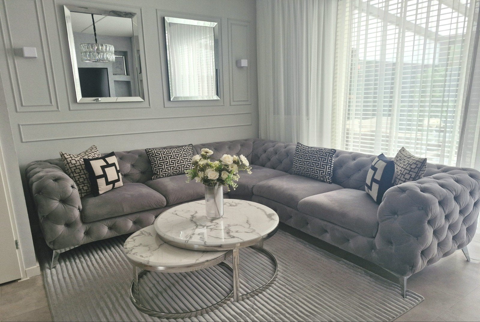Luxe velvet Hoekbank, Ophalen, 100 tot 125 cm, Hoekbank, 300 cm of meer