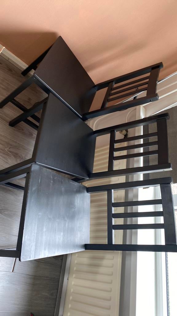 3x stefan ikea stoelen, Ophalen, Drie, Zwart, Zo goed als nieuw
