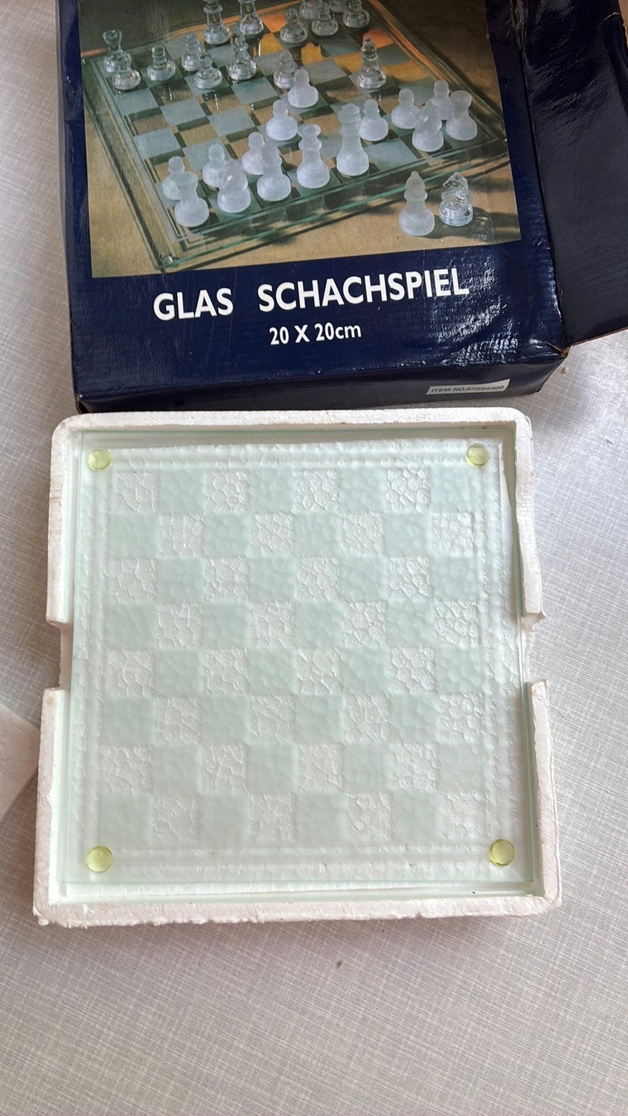 Glazen schaakspel, Ophalen of Verzenden, Onbekend, Onbekend, Onbekend